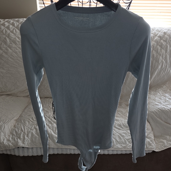 Abercrombie & Fitch Tops - Abercrombie & Fitch Soft Light Blue Bodysuit Womens Size Small (Katie #13)